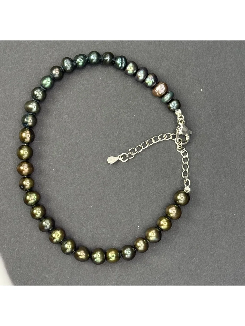 candy+clover oil slick natural pearl bracelet
